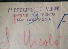 🌈CARTINA MILITARE 1922 6’ RGT Alpini BTG Trento 144 C. San Nicolò Laces Bolzano