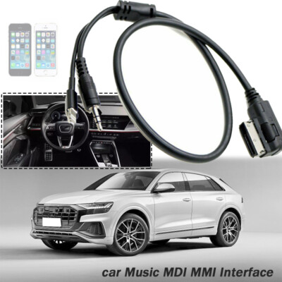 AUX Cable Car Music Interface AMI MMI MDI Audio Adapter For Audi A3 A4 IPhone 7
