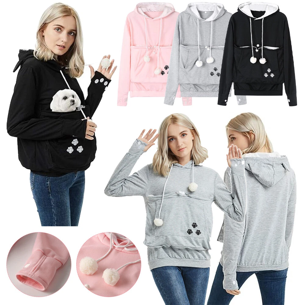 SACAI Felpa con cappuccio da donna felpa maglietta a maniche lunghe felpa con cappuccio maglione top con tasca IT