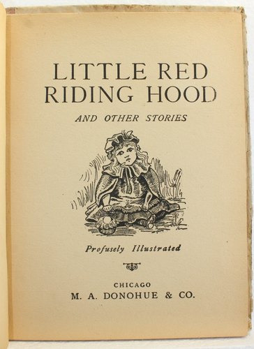 Antique Little Red Riding Hood M.A Donohue 130 Tom Thumb Chicago Illustrated - Imagen 2 de 10