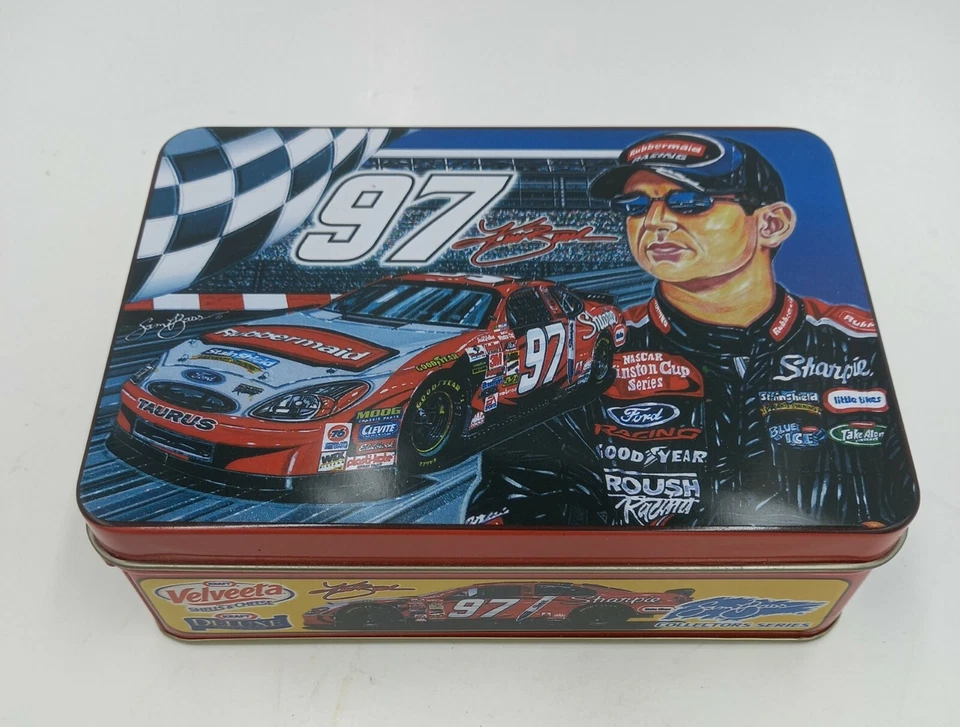 PEGATINAS NASCAR REDONDAS KURT BUSCH #97 (2) CALCOMANÍA Y LATA VINTAGE Foto 3 de 4