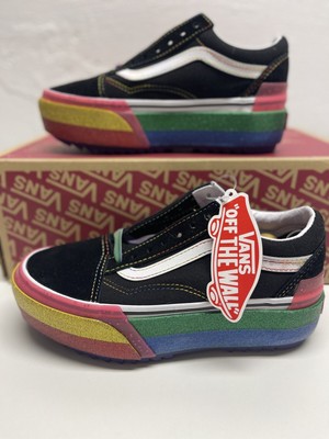 vans old skool stacked glitter sneaker