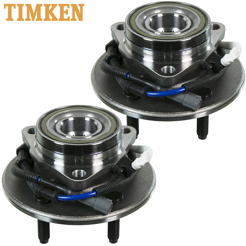 4X4 TIMKEN Front Wheel Hubs Bearings Set Assembly for Ford F150 2000-2003 5Lug Foto 4 de 4