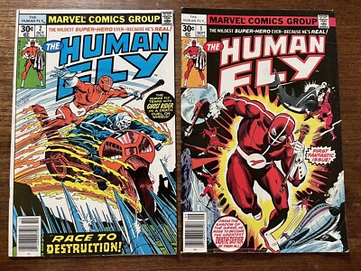 HUMAN FLY #1,2  VF + GHOST RIDER  1977