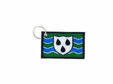 Keychain keyring embroidered patch double sided flag worcestershire county uk