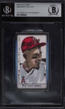 Mike Trout Original Art Sketch Card Los Angeles Angels 1/1 BAS