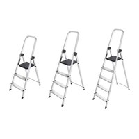 Aluminium Step Ladder With Platform Non Slip Treads Lightweight Aluminium EN 131