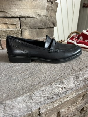 New Single Right Foot Only Ecco Penny Loafer Black Leather Women s 10