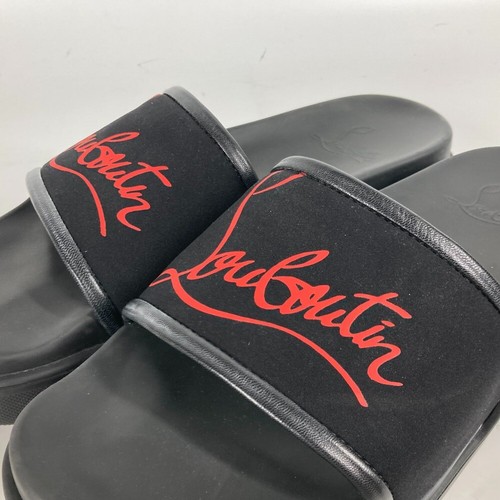 Christian Louboutin logo Shoes shoes beach sandals Sandals rubber Black/Red - Foto 9 di 10
