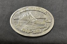Vtg Oval Metal Belt Buckle Men s STR Sylvania 1905 - 1980 Cardinal Industries