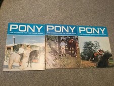 Pony magazine for the young rider.  1974. 3 issues. Equestrian. Horse. Nostalgia