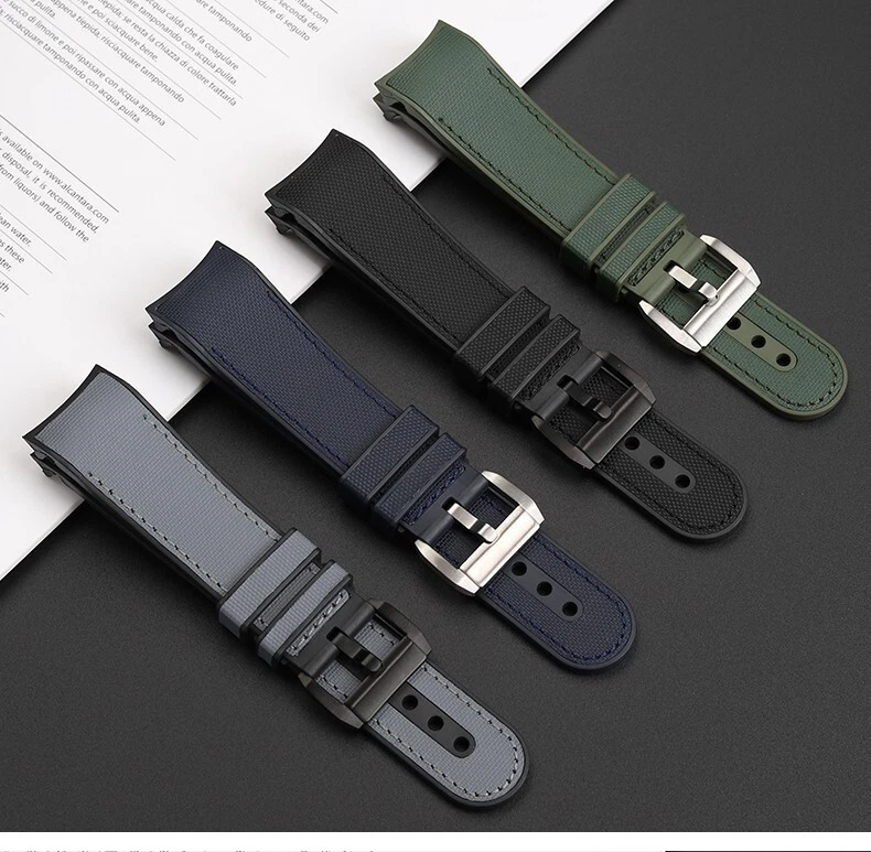 Correa de reloj de goma 23 mm para Blancpain Fifth Fathoms 5000 5015 5025 Foto 4 de 4