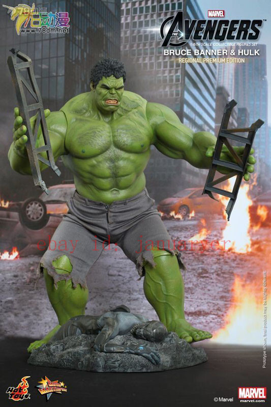 Perfect Hot Toys Mms230 Bruce Banner & Hulk Action Figure