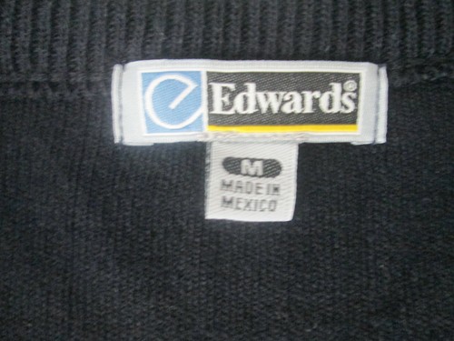 Edwards Sweater V neck executive small 38 medium 40 Navy Blue NEW 265 - Picture 2 of 3