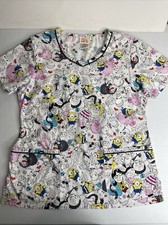 Despicable Me 3 Minions Scrubs Top Women Size Small Front Pockets