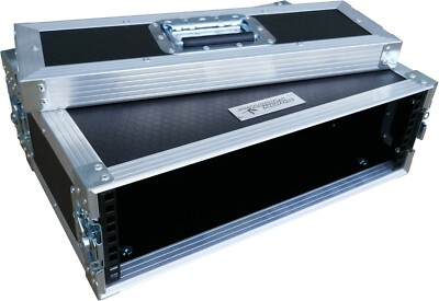 3U 2 Door 19'' Rack Mount PC Amp Swan Flight Case (Hex)