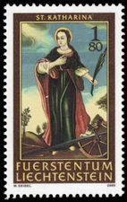 LIECHTENSTEIN 1310 - St. Katherine  (pb85899)