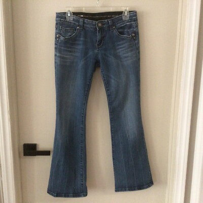Rerock for Express Womens Boot Low Rise Threaded Pocket Jeans; SZ 6 Short