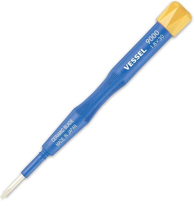 VESSEL Ceramic Adjusters Alignment Driver No.9000 Slotted 1.8mm -1.8 x 30 JPN
