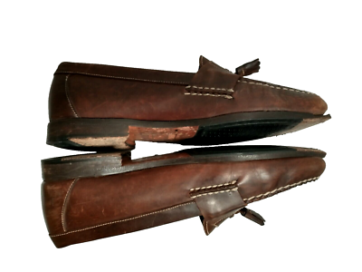 G.H. Bass & Co. Weejuns Roosevelt Loafers Men\'s Size 12D Brown Leather Tasseled Vtg G.H. Bass & Co. Weejuns Roosevelt Men Brown Leather  main image 2