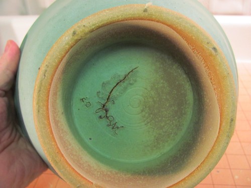 Cuenco chino vintage con patas de porcelana Qing Celadon hecho a mano por Wolf - Imagen 10 de 11