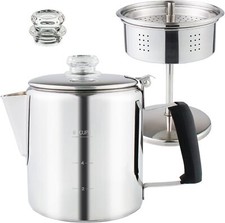 Multi Use Percolator Coffee Pot Stainless Steel Stove Top Coffee Maker