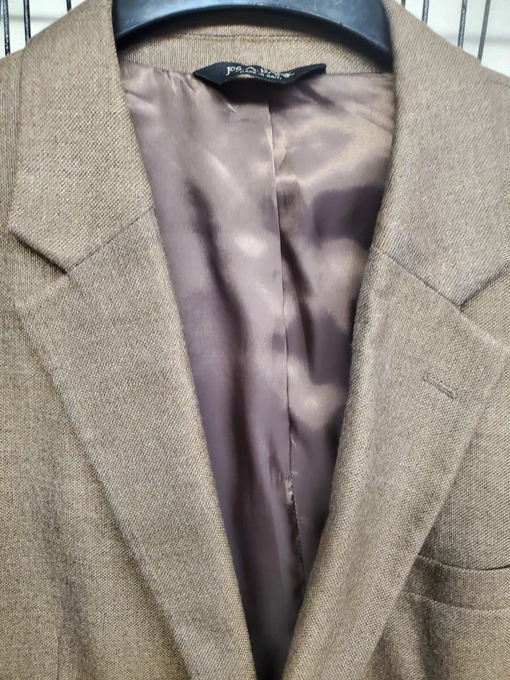Abrigo Deportivo JOS A BANK Para Hombres 46 Caqui Tostado Bambú Lúpulo Lana Blazer Chaqueta 46 R Foto 2 de 4