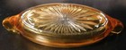 Vintage 1920s Duncan & Miller Amber Glass Relish Canoe Gold Embossed Edge — photo 3