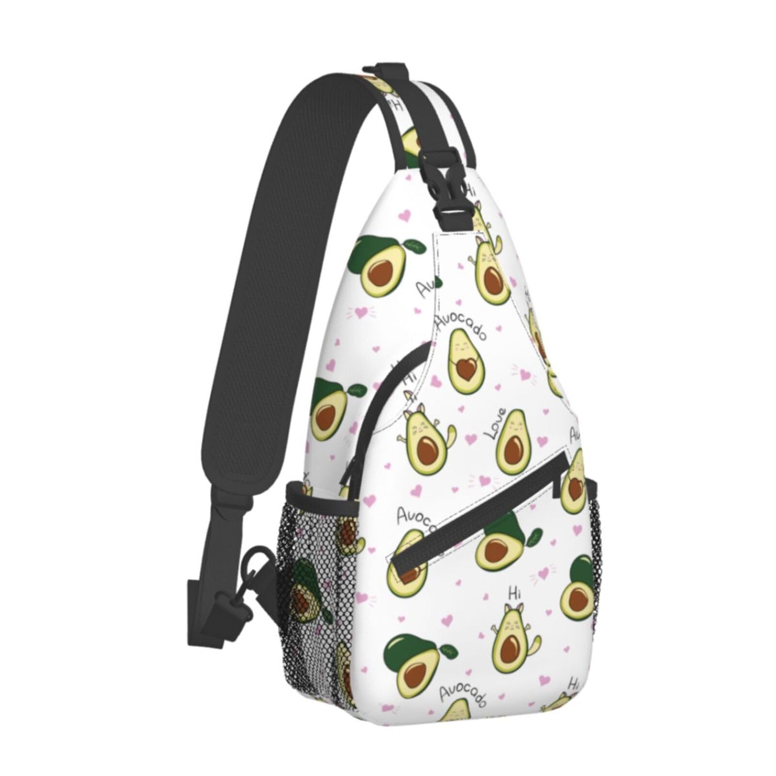 Cute Avocado Crossbody Sling Bag for Women & Men - Chest Shoulder Backpack