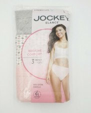 Jockey 3-Pack Breathe Comfort French Cut Panty 10/3XL Underwear 100 Cotton New