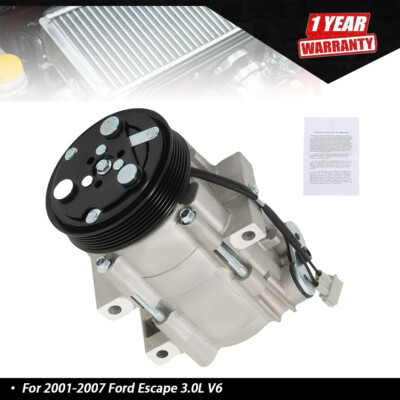 CO 101640C AC A/C Compressor W/Clutch Fit For 2001-2007 Ford Escape 3 ...