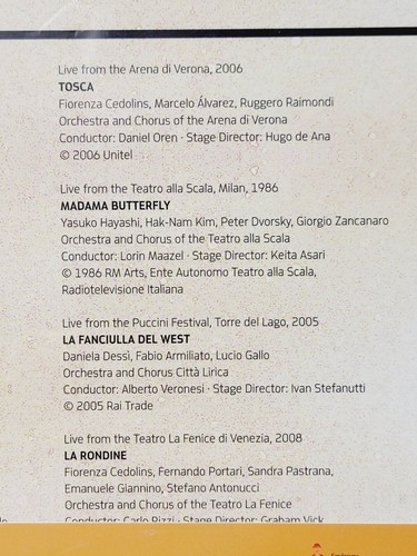TUTTO PUCCINI The Complete Giacomo Puccini Opera Edition DVD Set Arthaus Musik - Picture 6 of 10