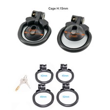 Male Positive Negative Rings Sissy Chastity Cage Lock Chastity Device 4 Rings