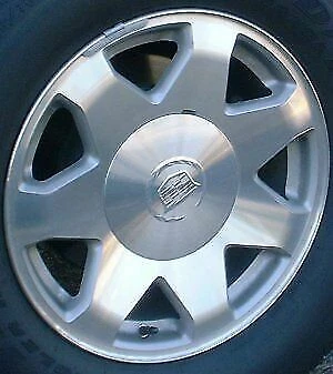 02-06 CADILLAC ESCALADE 17" ALUMINUM WHEEL CENTER HUB CAPS 6 LUG RIM COVER SET - Image 2 of 3
