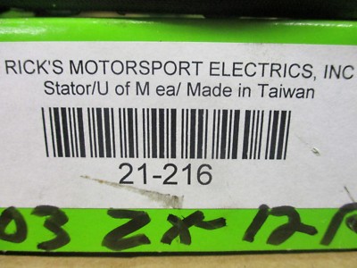 2002-2003 Kawasaki Ninja ZX12R, Alternator Stator, Ricks