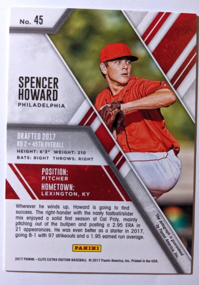 2017 ELITE EXTRA EDITION AUTO SPENCER HOWARD (K) - Image 2 of 2