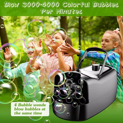 Automatic Bubble Maker Bubble Blower Bubble Blowing Machine Wedding Party Decor - Picture 4 of 10