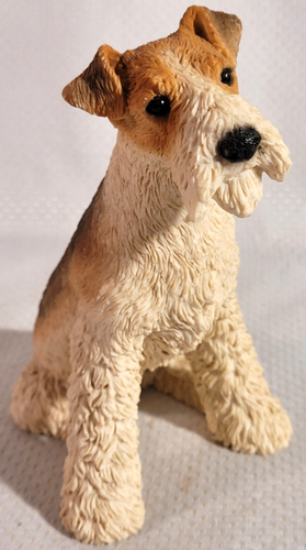 Castagna Figuren 1988 Drahthaariger Foxterrier Made In Italy Resin 6" Hund Welpe