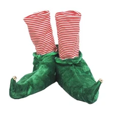 Wishpets Holiday Festive Unisex Elf Bootie Slippers for Youth and Adults