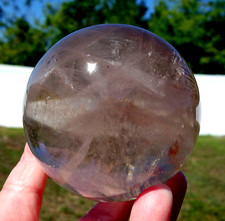 Dazzling SMOKY Quartz Crystal Sphere Ball Brazil Smokey 3 Inch For Sale S132
