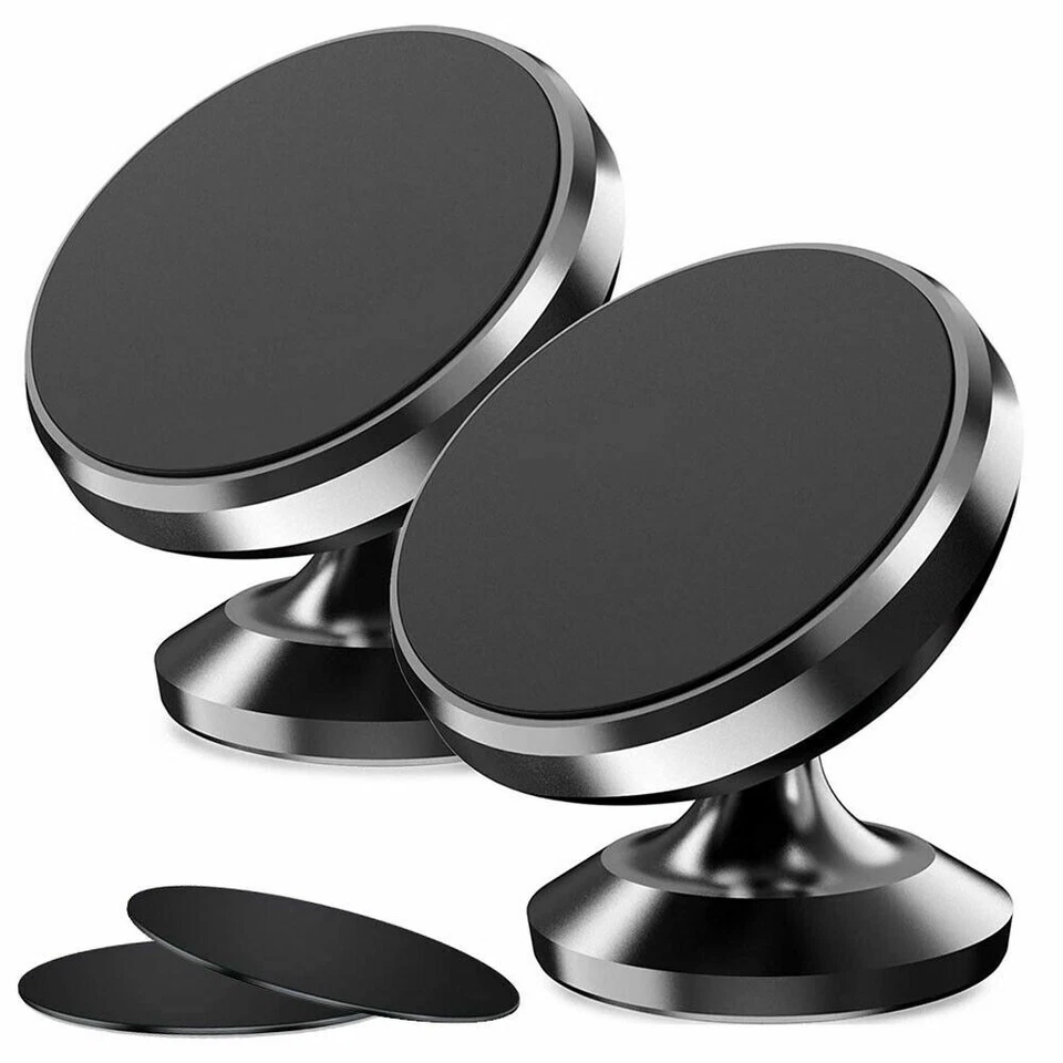 2PC Universal Magnetic Car Mount Cell Phone Holder Stand For iPhone Samsung GPS - Image 2 of 4