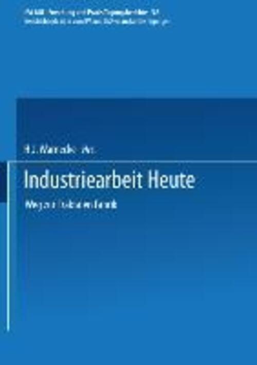 Thumbnail - Industriearbeit Heute Weg Zur Fraktalen Fabrik H. J. Warnecke