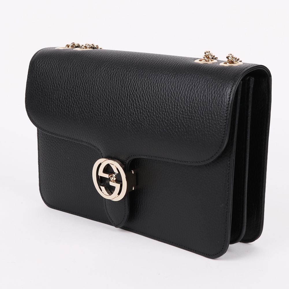 Gucci Interlocking Black Medium Chain Bag 510303 … - image 3