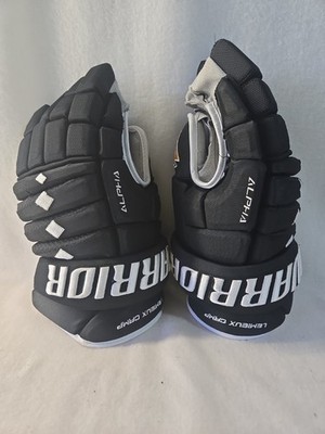 Warrior Alpha QX 15'' Hockey Gloves Pittsburgh Penguins Logo Lemieux Camp Black