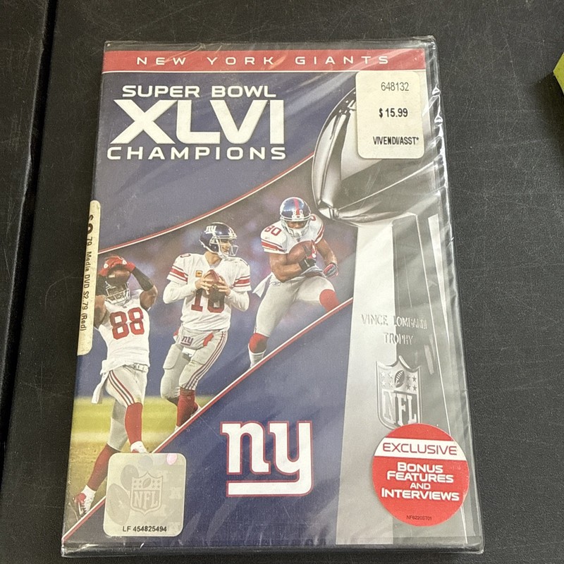 NEW YORK GIANTS - Super Bowl XLVI Champions DVD NEW/SEALED