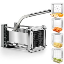 Heavy Duty French Fry Cutter Stainless Steel 4 Blades