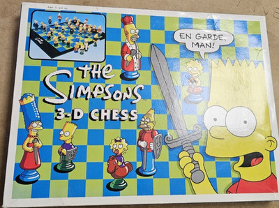 The Simpsons 3D Schachspiel Vintage Brettspiele 1991 komplett Cartoon Sammlerstück