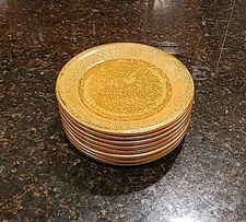 SET OF 8 Studio Nova Stoneware COPPER SUITE 7 3/8" Salad Plates. PR201