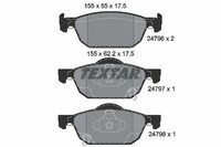 Textar Bremsbelagsatz, Scheibenbremse 2479601 FüR Honda