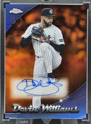 2025 Topps Chrome Update Devin Williams Chromography Auto Orange /25 #CHRU-DW